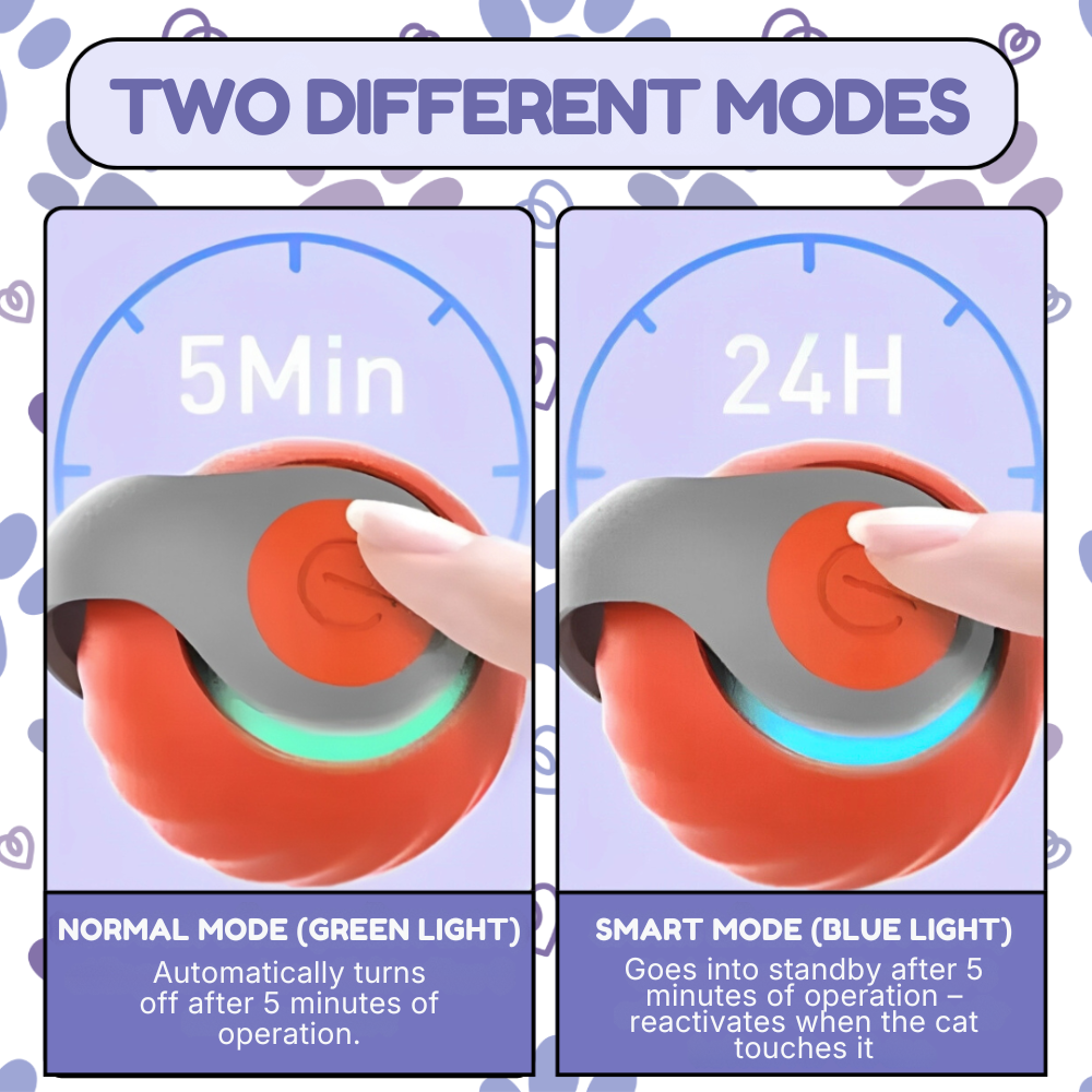 Speedy™ – Selvrullende kattelegetøj, der holder din kat aktiv med flere funktioner