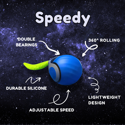 Speedy™ – Selvrullende kattelegetøj, der holder din kat aktiv med flere funktioner