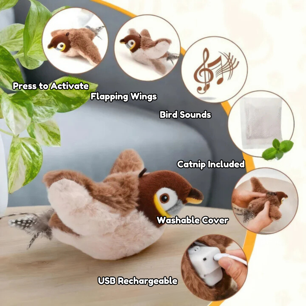 Flappy – Det sjoveste interaktive fuglelegetøj til katte
